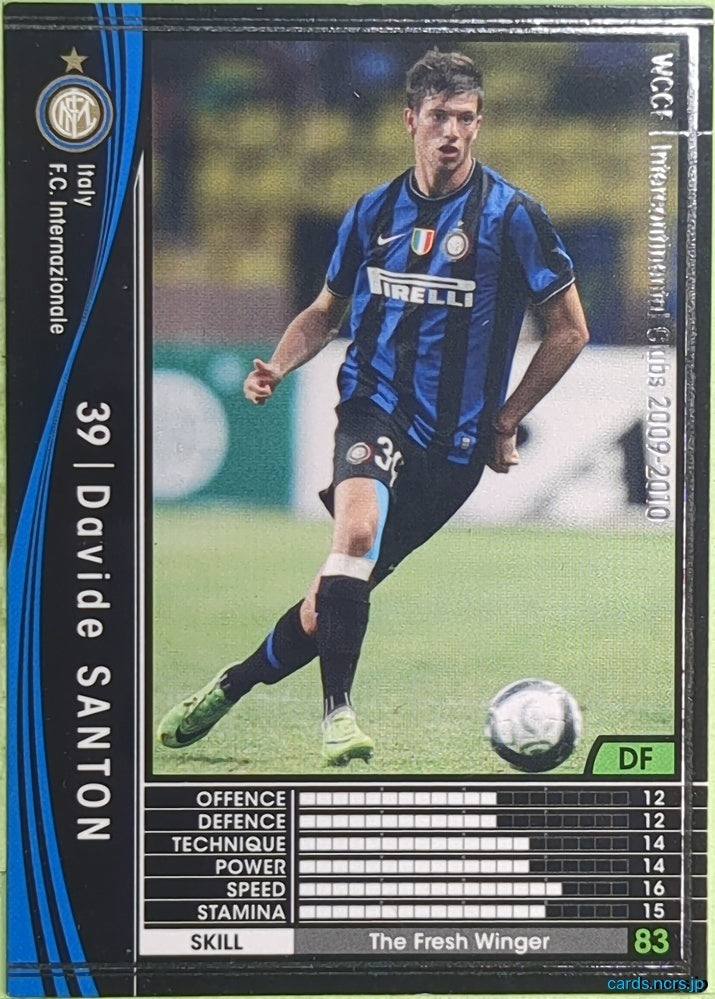 Panini WCCF Football WCCF/2009-2010-247/384 N Davide Santon Trading Card EX