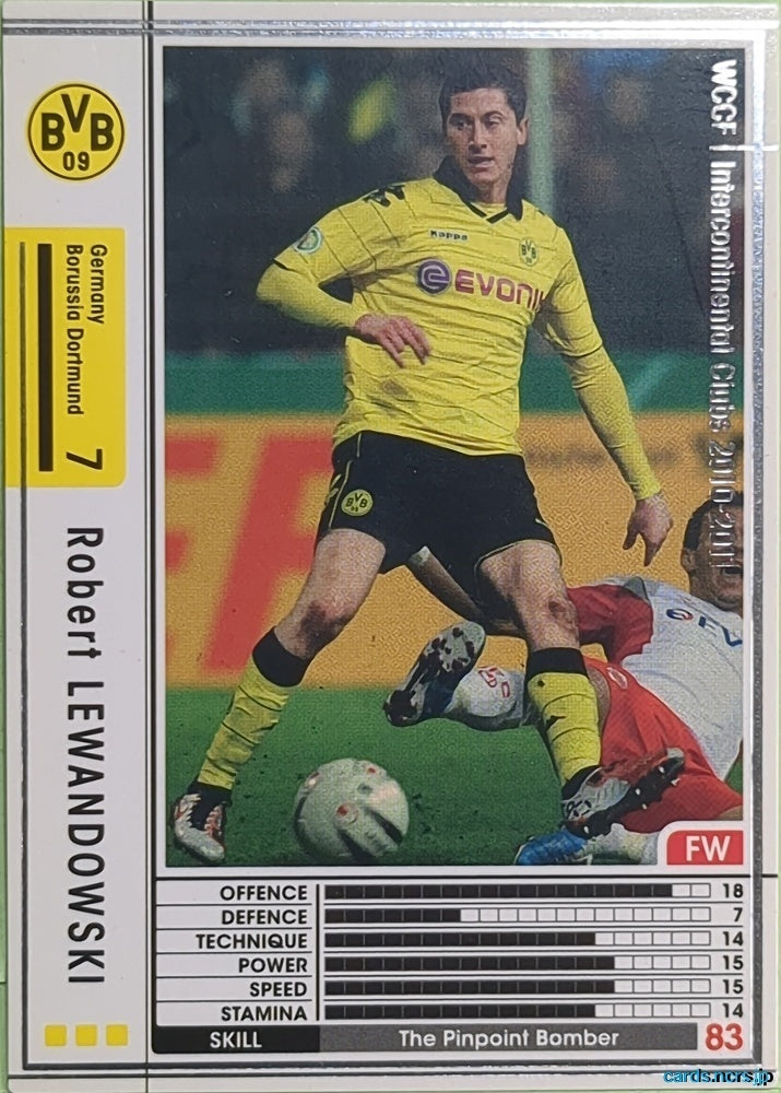 Panini WCCF Football WCCF/2010-2011-143/352 N Robert Lewandowski Trading Card EX