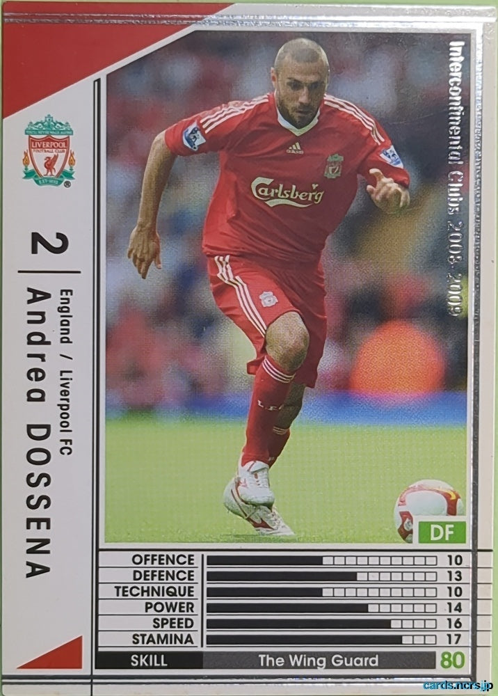 Panini WCCF Football WCCF/2008-2009-101/352 N Andrea Dossena Trading Card EX