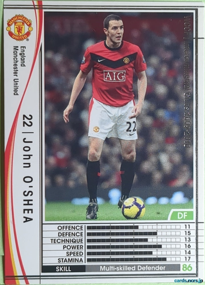 Panini WCCF Football WCCF/2009-2010-117/384 N John O'Shea Trading Card EX
