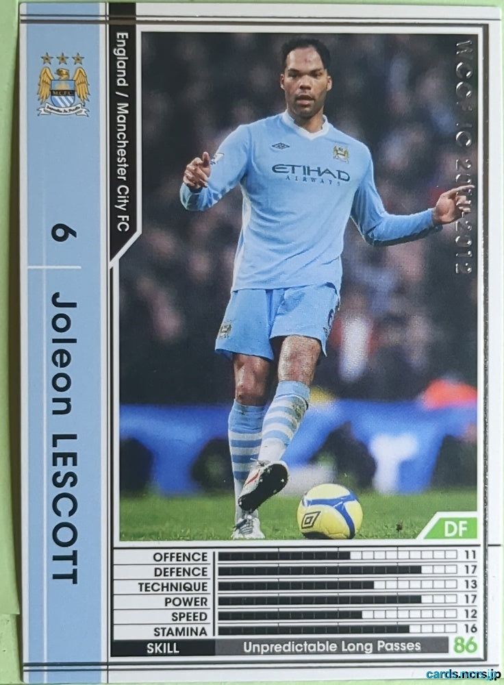 Panini WCCF Football WCCF/2011-2012-036/384 N Joleon Lescott Trading Card EX