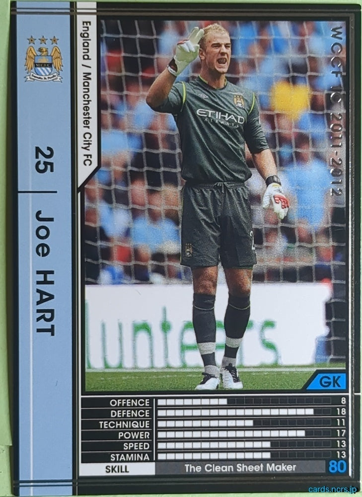 Panini WCCF Football WCCF/2011-2012-033/384 N Joe Hart Trading Card EX