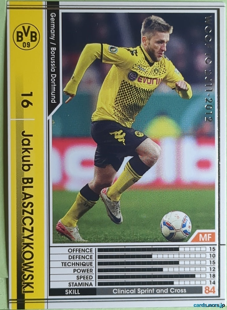 Panini WCCF Football WCCF/2011-2012-103/384 N Jakub BLASZCZYKOWSKI Trading Card EX