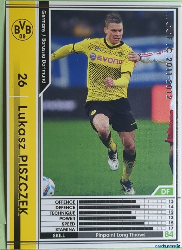 Panini WCCF Football WCCF/2011-2012-099/384 N Lukasz Piszczek Trading Card EX
