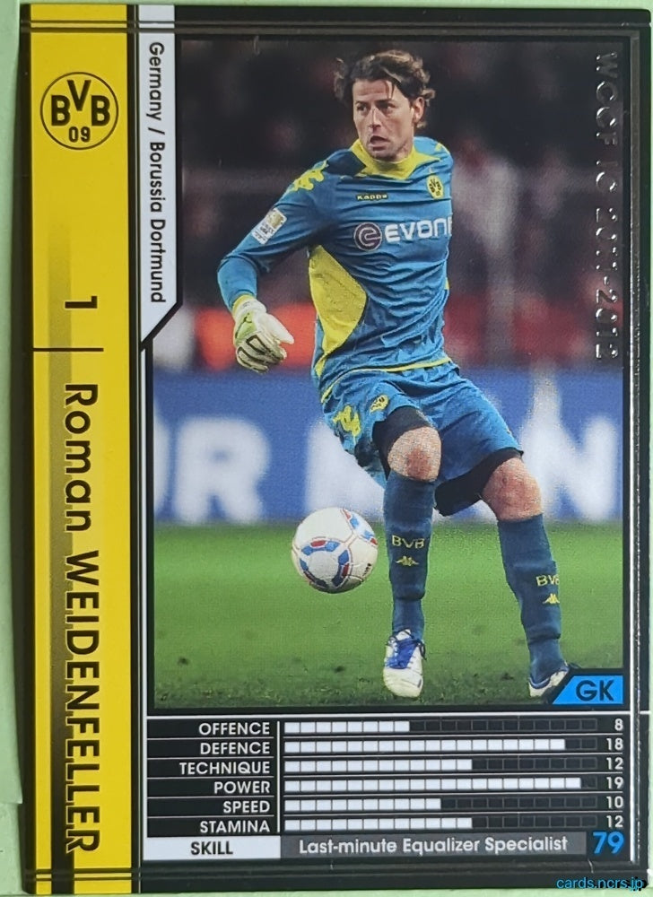 Panini WCCF Football WCCF/2011-2012-097/384 N Roman Weidenfeller Trading Card EX