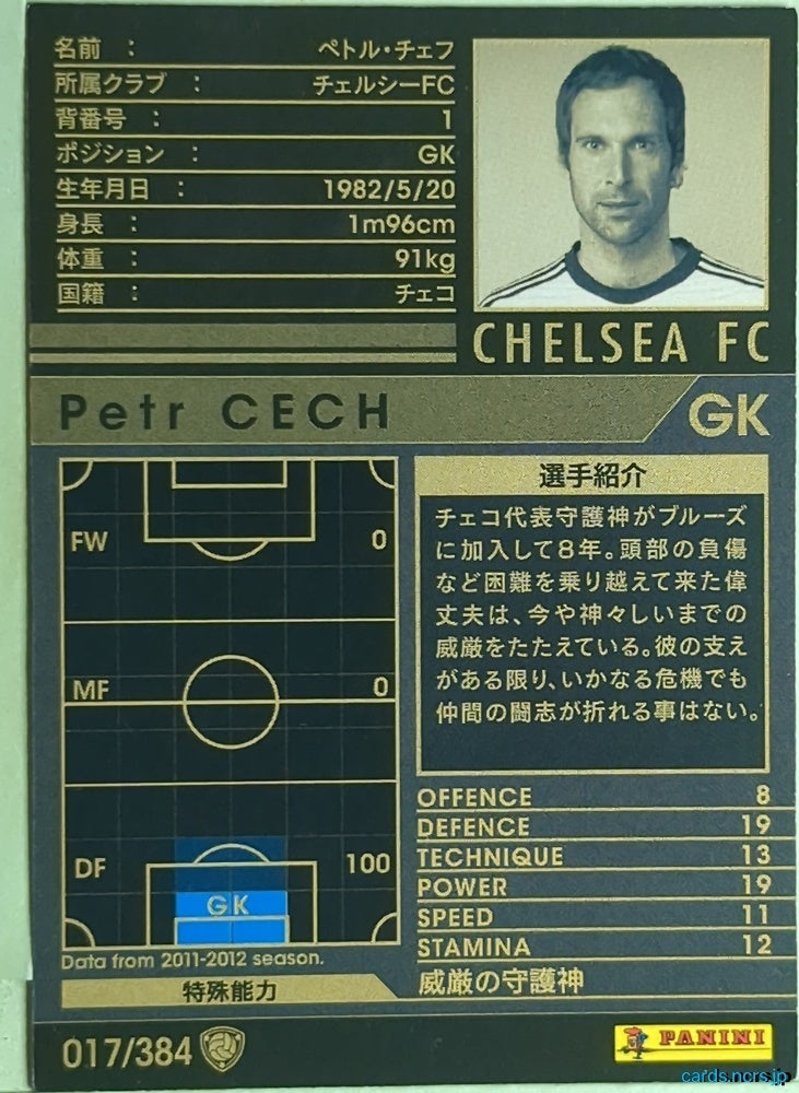 Panini WCCF Football WCCF/2011-2012-017/384 N Petr Cech Trading Card EX