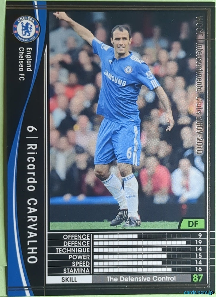 Panini WCCF Football WCCF/2009-2010-083/384 N Ricardo Carvalho Trading Card EX
