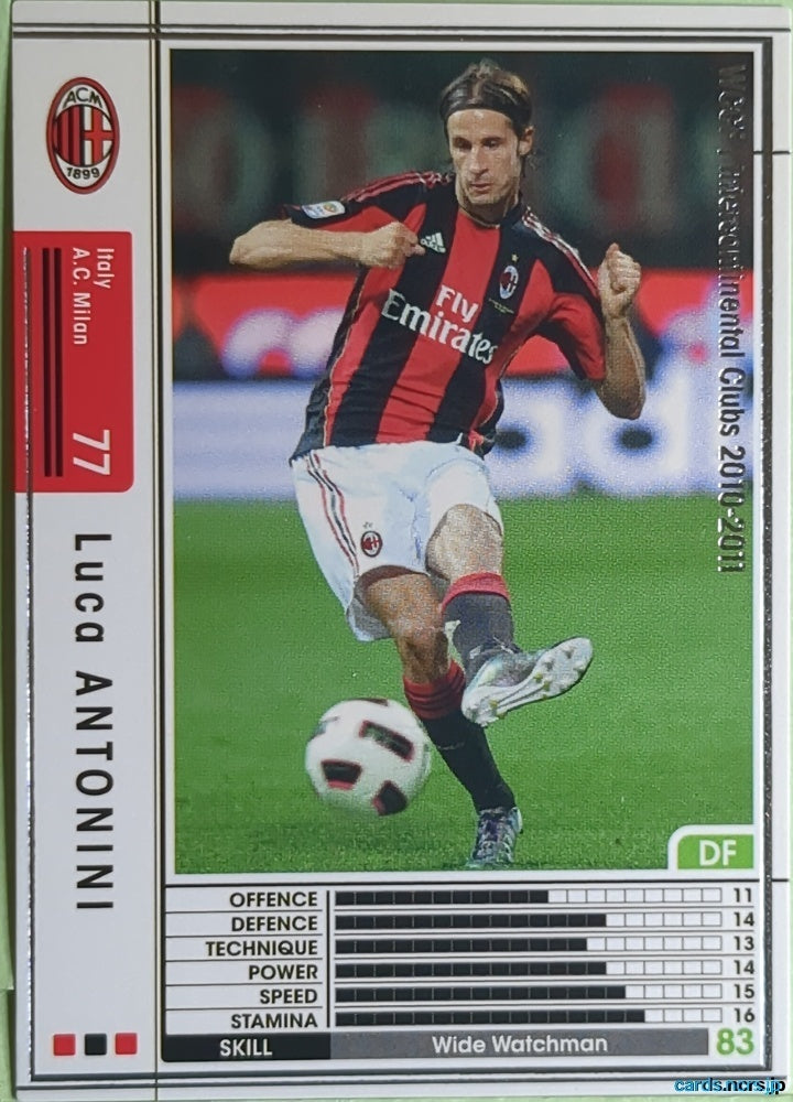 Panini WCCF Football WCCF/2010-2011-178/352 N Luca ANTONINI Trading Card EX