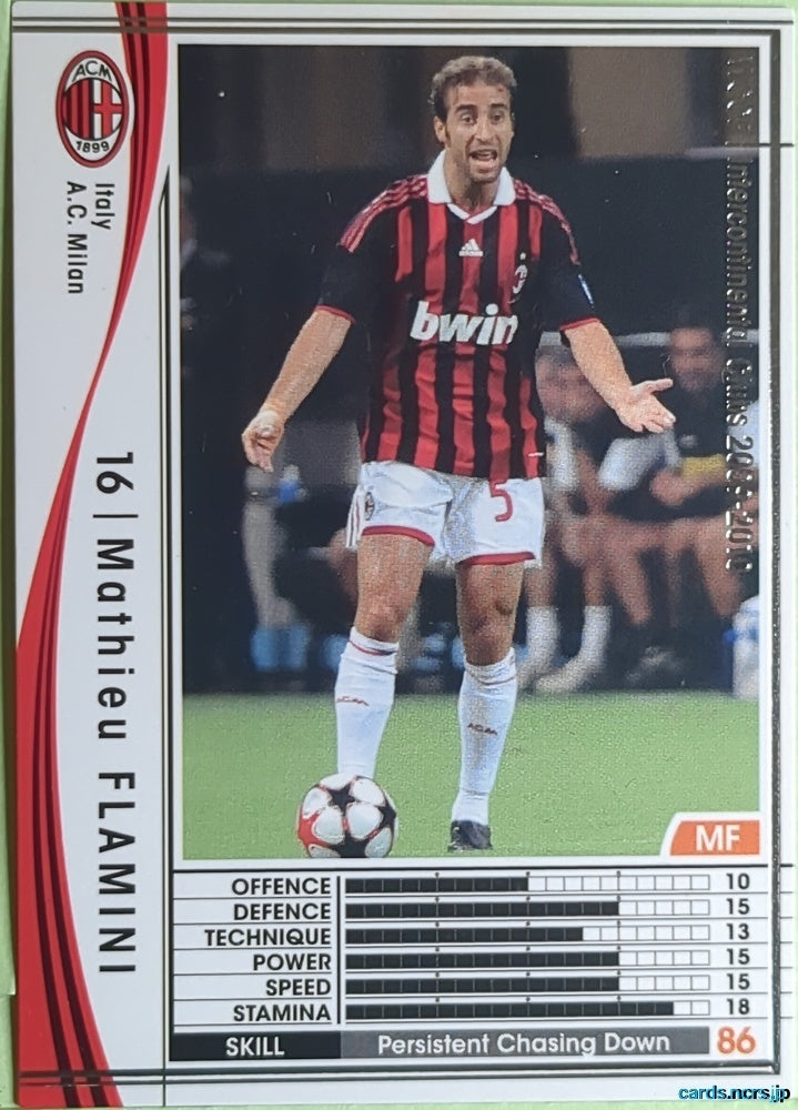 Panini WCCF Football WCCF/2009-2010-217/384 N Mathieu Flamini Trading Card EX