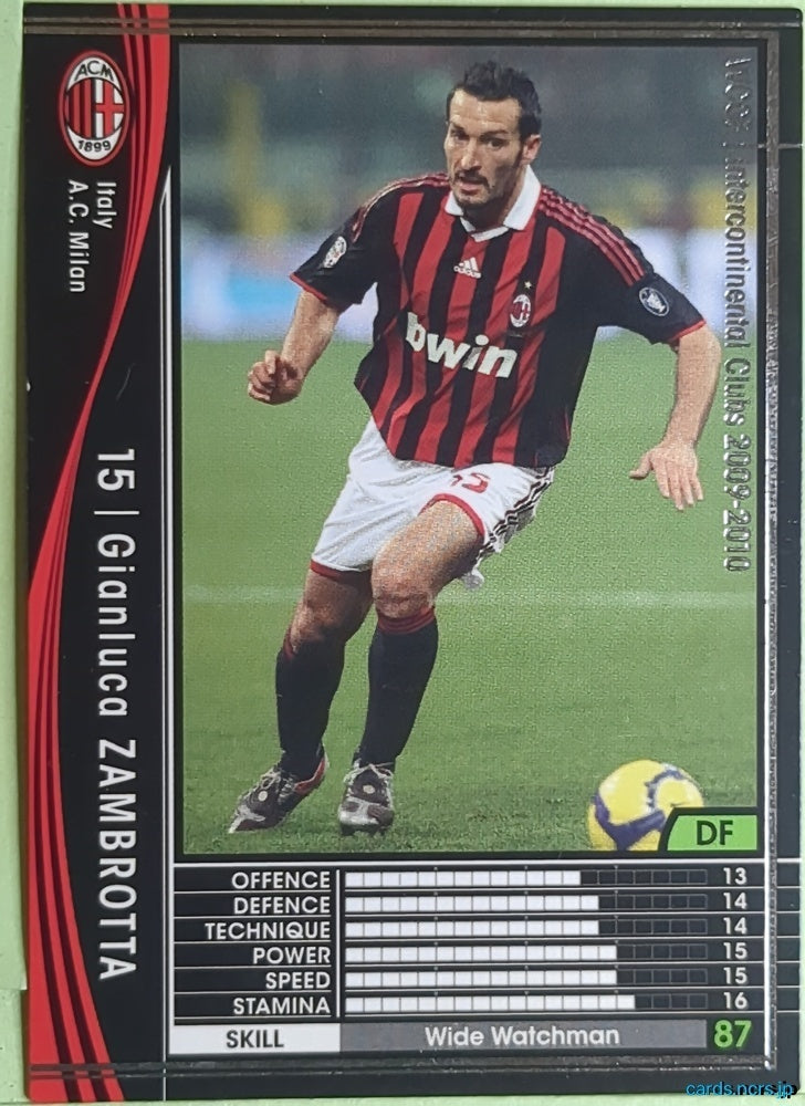 Panini WCCF Football WCCF/2009-2010-215/384 N Gianluca Zambrotta Trading Card EX