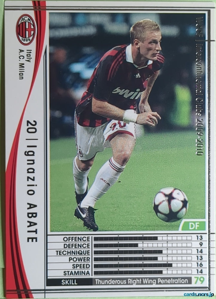 Panini WCCF Football WCCF/2009-2010-210/384 N Ignazio Abate Trading Card EX