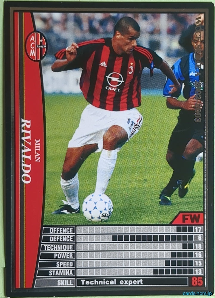 Panini WCCF Football WCCF/2002-2003-158/288 N Rivaldo Trading Card EX