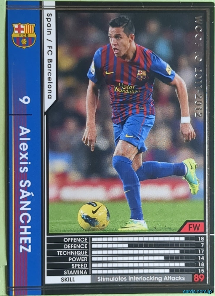 Panini WCCF Football WCCF/2011-2012-303/384 N Alexis Sanchez Trading Card EX