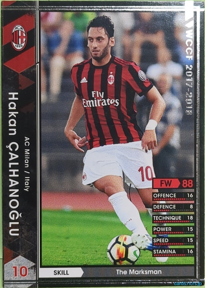 Panini WCCF Football WCCF/2017-2018-109/272 N Hakan Çalhanoğlu Trading Card EX