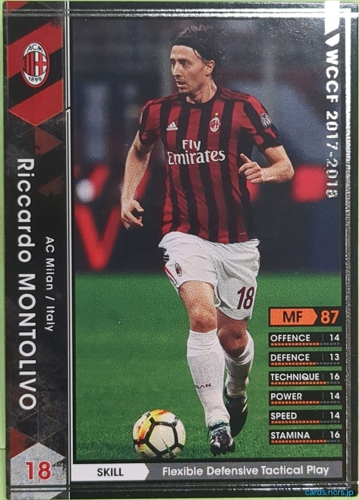 Panini WCCF Football WCCF/2017-2018-106/272 N Riccardo Montolivo Trading Card EX