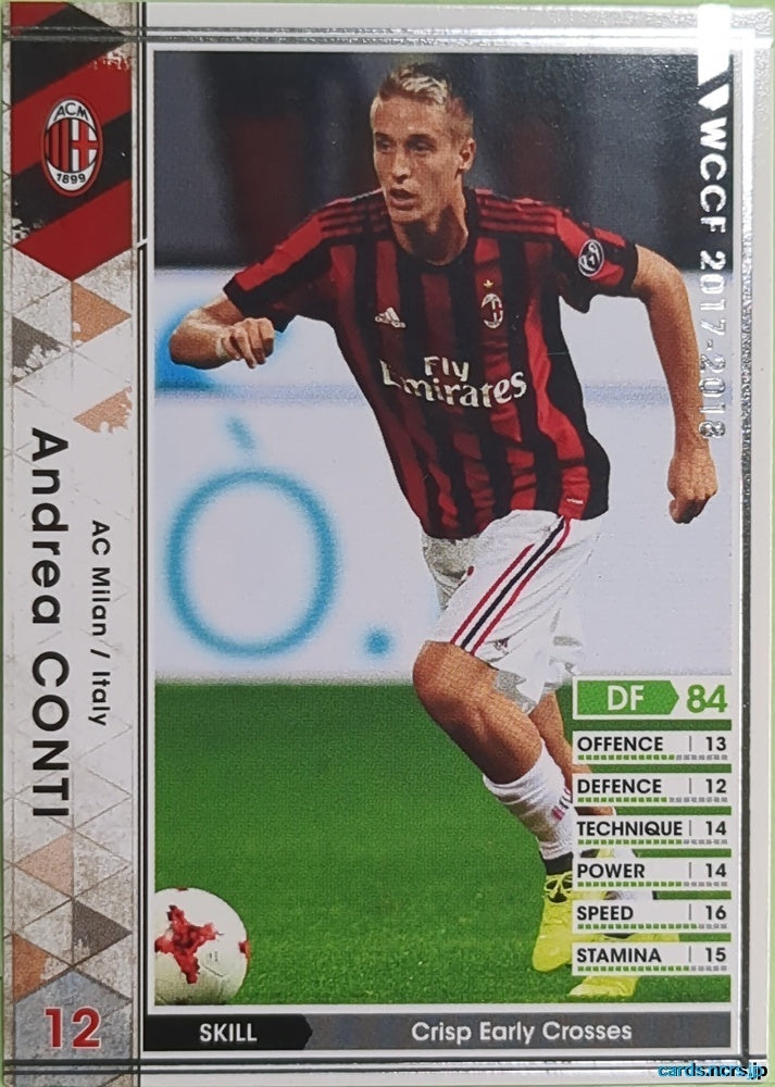 Panini WCCF Football WCCF/2017-2018-100/272 N Andrea Conti Trading Card EX