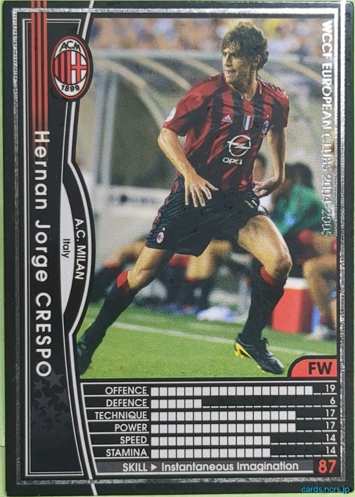 Panini WCCF Football WCCF/2004-2005-156/224 N Hernan Jorge Crespo Trading Card EX