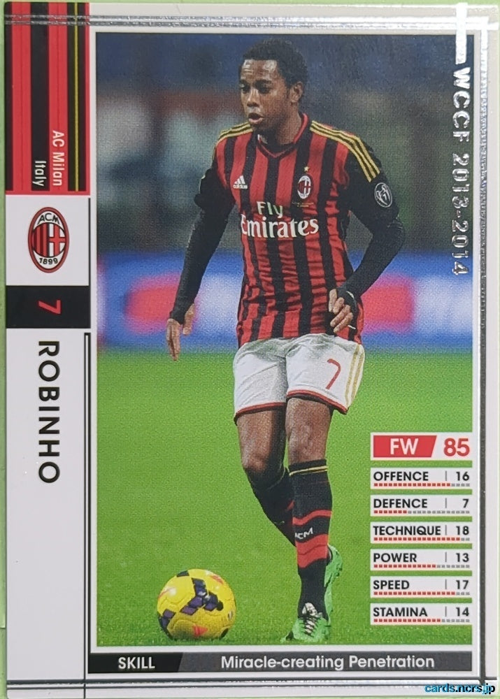 Panini WCCF Football WCCF/2013-2014-144/385 N Robinho Trading Card EX