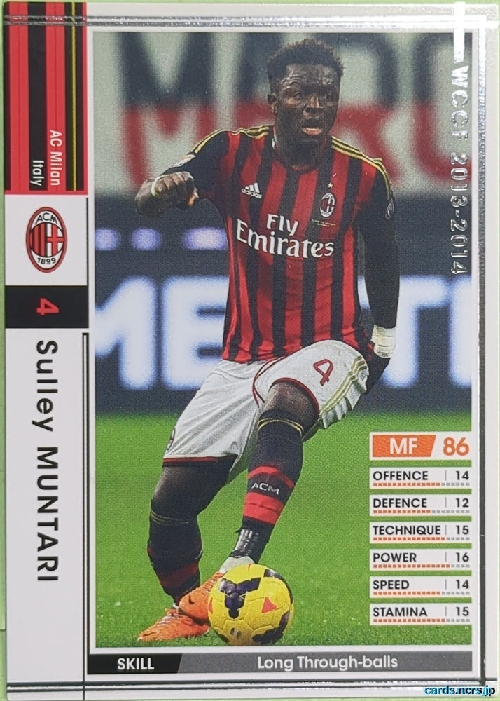 Panini WCCF Football WCCF/2013-2014-140/385 N Sulley Muntari Trading Card EX
