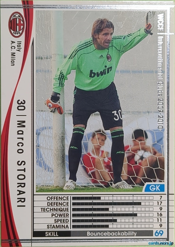 Panini WCCF Football WCCF/2009-2010-209/384 N Marco Storari Trading Card EX