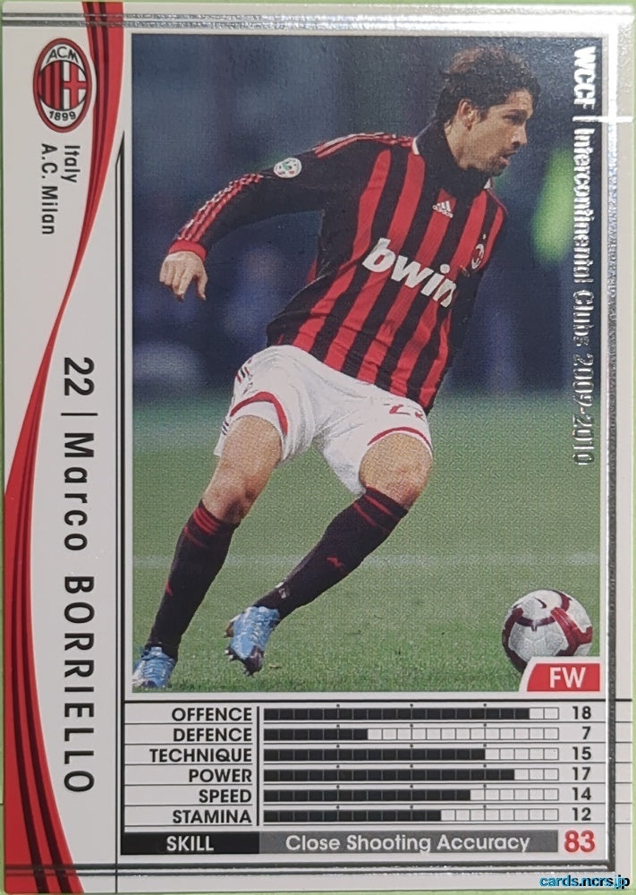Panini WCCF Football WCCF/2009-2010-221/384 N Marco BORRIELLO Trading Card EX