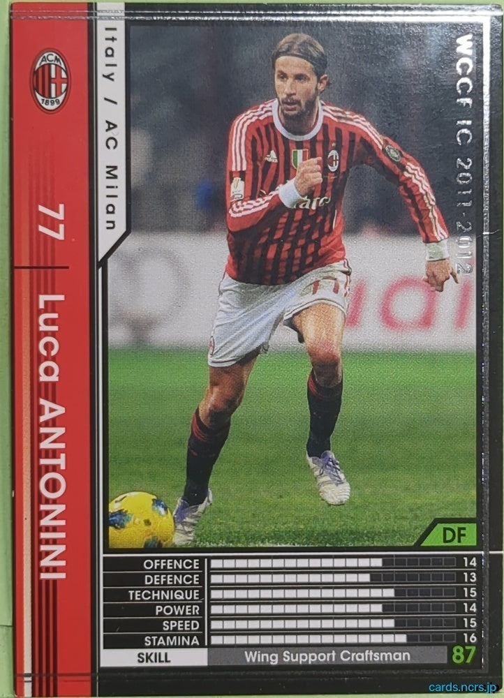 Panini WCCF Football WCCF/2011-2012-163/384 N Luca ANTONINI Trading Card EX