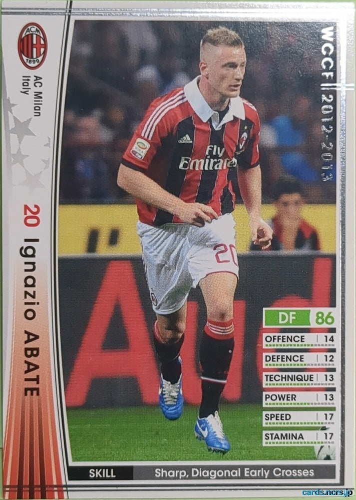 Panini WCCF Football WCCF/2012-2013-162/384 N Ignazio Abate Trading Card EX