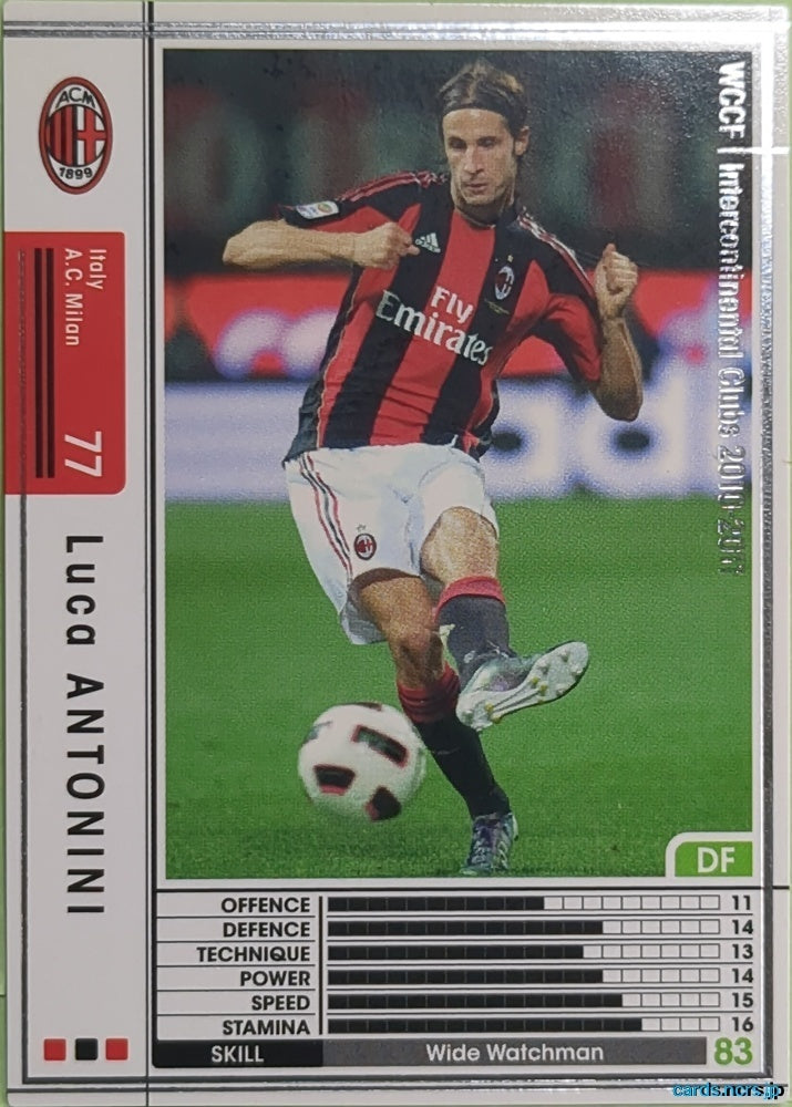 Panini WCCF Football WCCF/2010-2011-EXTRA-ANTONINI N Luca ANTONINI Trading Card EX