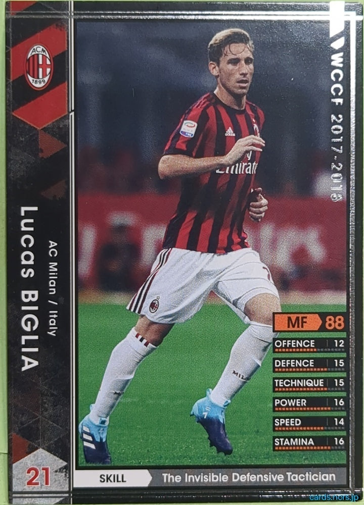 Panini WCCF Football WCCF/2017-2018-103/272 N Lucas Biglia Trading Card EX