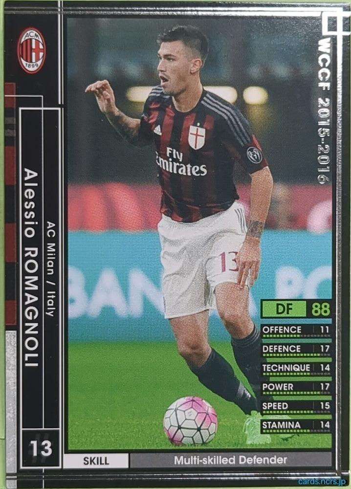 Panini WCCF Football WCCF/2015-2016-150/347 N Alessio ROMAGNOLI Trading Card EX