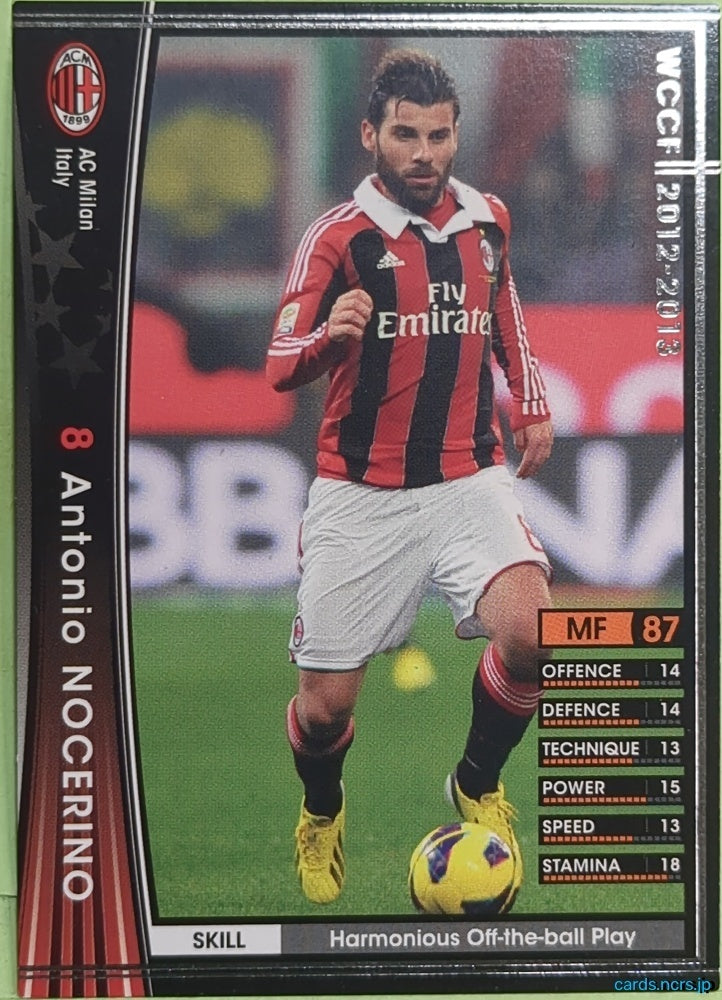 Panini WCCF Football WCCF/2012-2013-172/384 N Antonio Nocerino Trading Card EX
