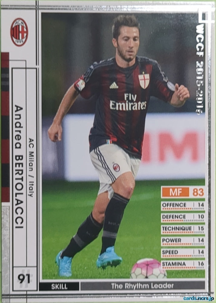 Panini WCCF Football WCCF/2015-2016-152/347 N Andrea BERTOLACCI Trading Card EX