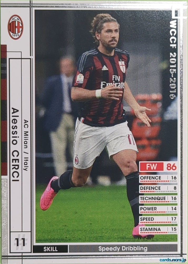 Panini WCCF Football WCCF/2015-2016-158/347 N Alessio Cerci Trading Card EX