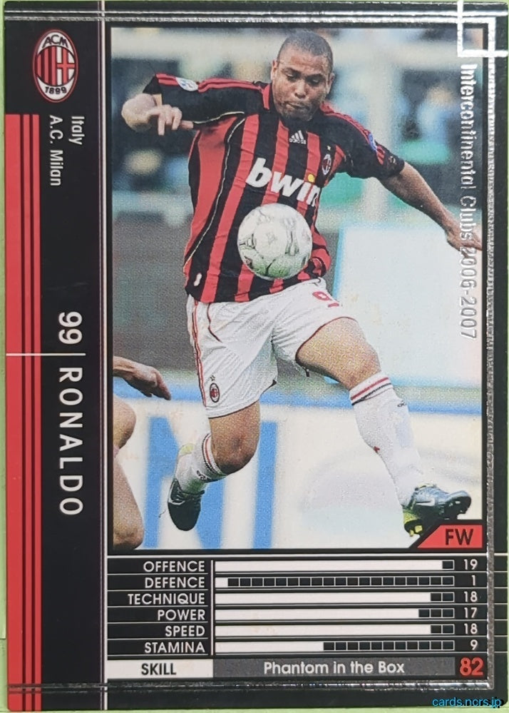 Panini WCCF Football WCCF/2006-2007-288/384 N RONALDO ANGELIM Trading Card EX