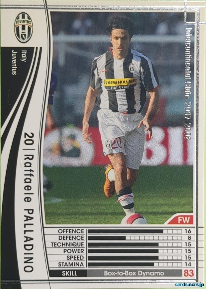 Panini WCCF Football WCCF/2007-2008-287/336 N Raffaele Palladino Trading Card EX