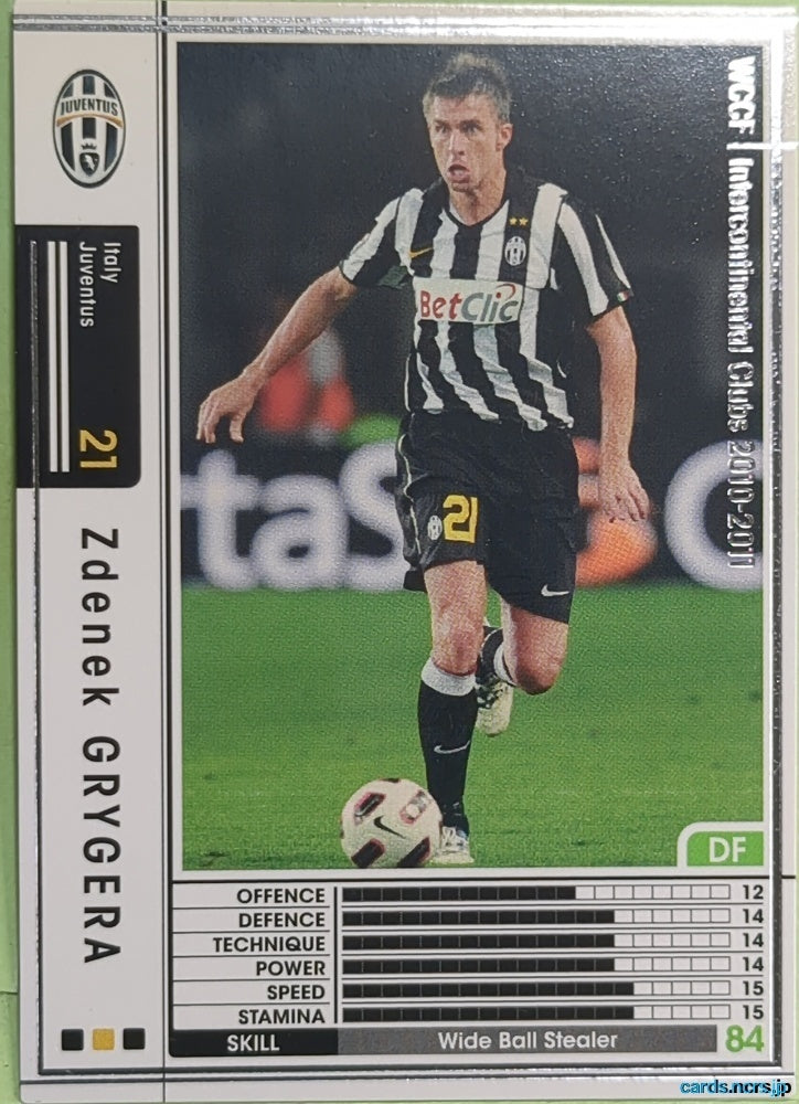 Panini WCCF Football WCCF/2010-2011-A06/48 N Zdenek Grygera Trading Card EX