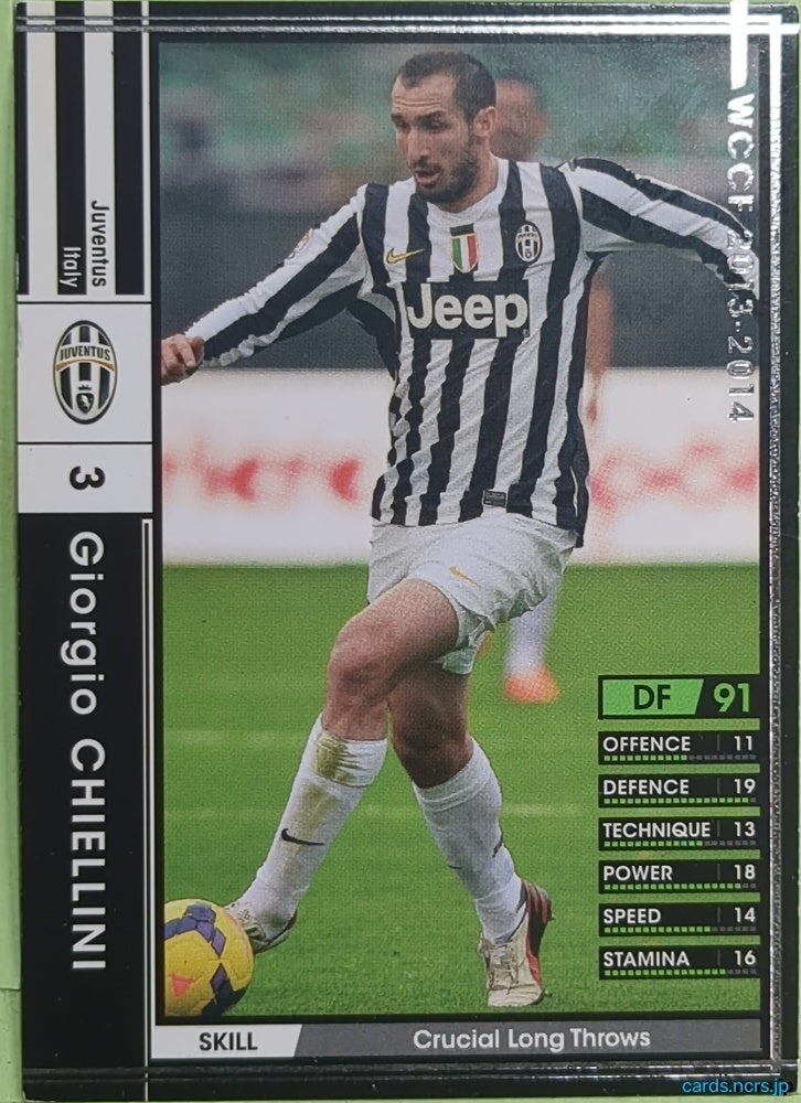 Panini WCCF Football WCCF/2013-2014-180/385 N Giorgio Chiellini Trading Card EX