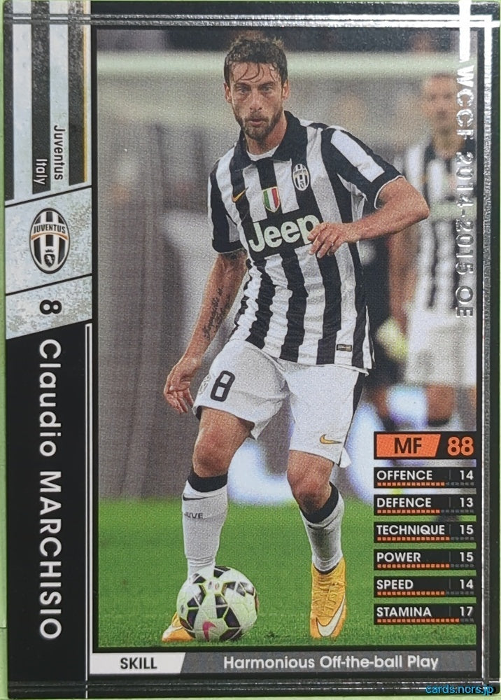Panini WCCF Football WCCF/2014-2015-A074/147 N Claudio MARCHISIO Trading Card EX