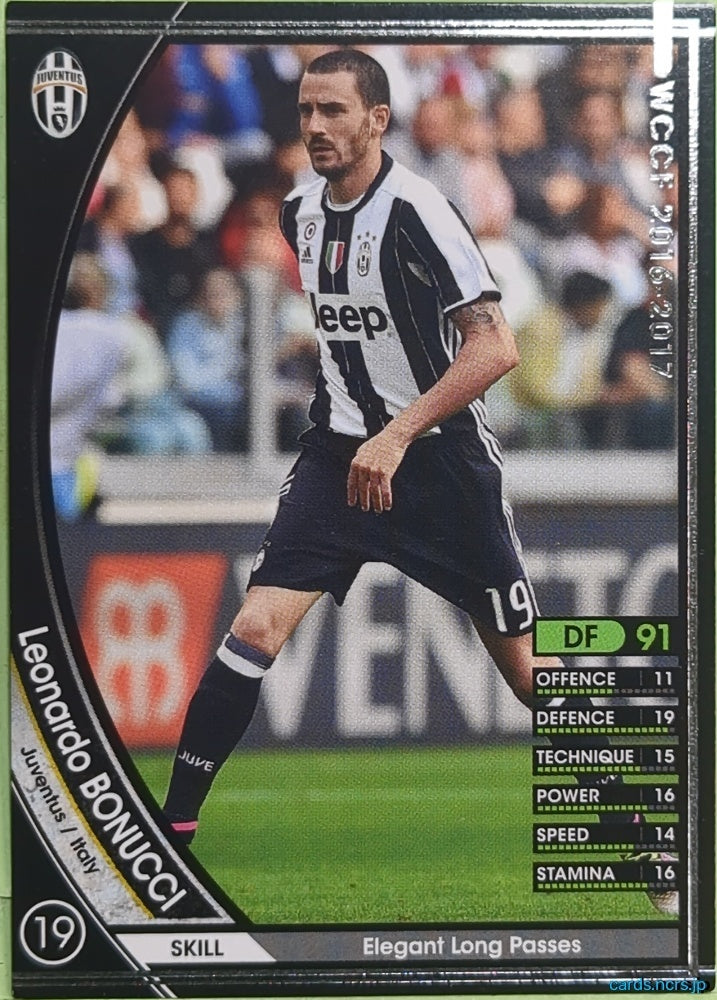 Panini WCCF Football WCCF/2016-2017-229/389 N Leonardo Bonucci Trading Card EX