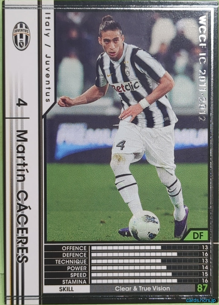 Panini WCCF Football WCCF/2011-2012-212/384 N Martin Caceres Trading Card EX