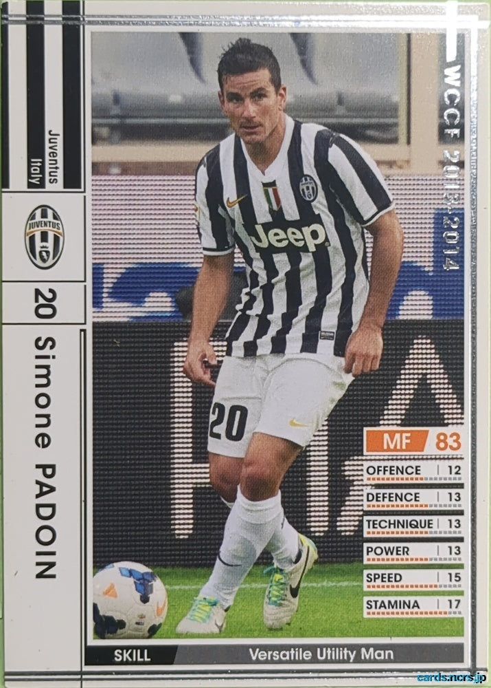 Panini WCCF Football WCCF/2013-2014-186/385 N Simone Padoin Trading Card EX
