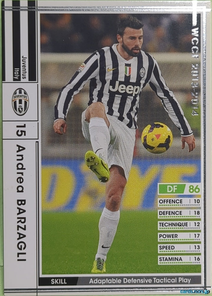 Panini WCCF Football WCCF/2013-2014-178/385 N Andrea Barzagli Trading Card EX