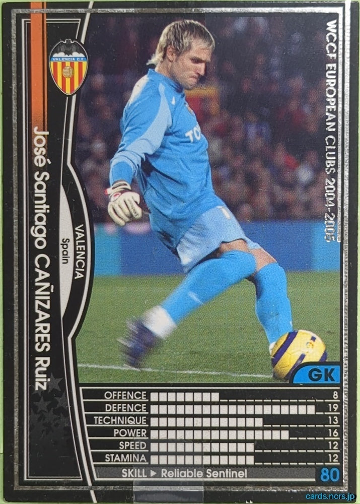 Panini WCCF Football WCCF/2004-2005-209/224 N José Santiago CAÑIZARES Ruiz Trading Card EX