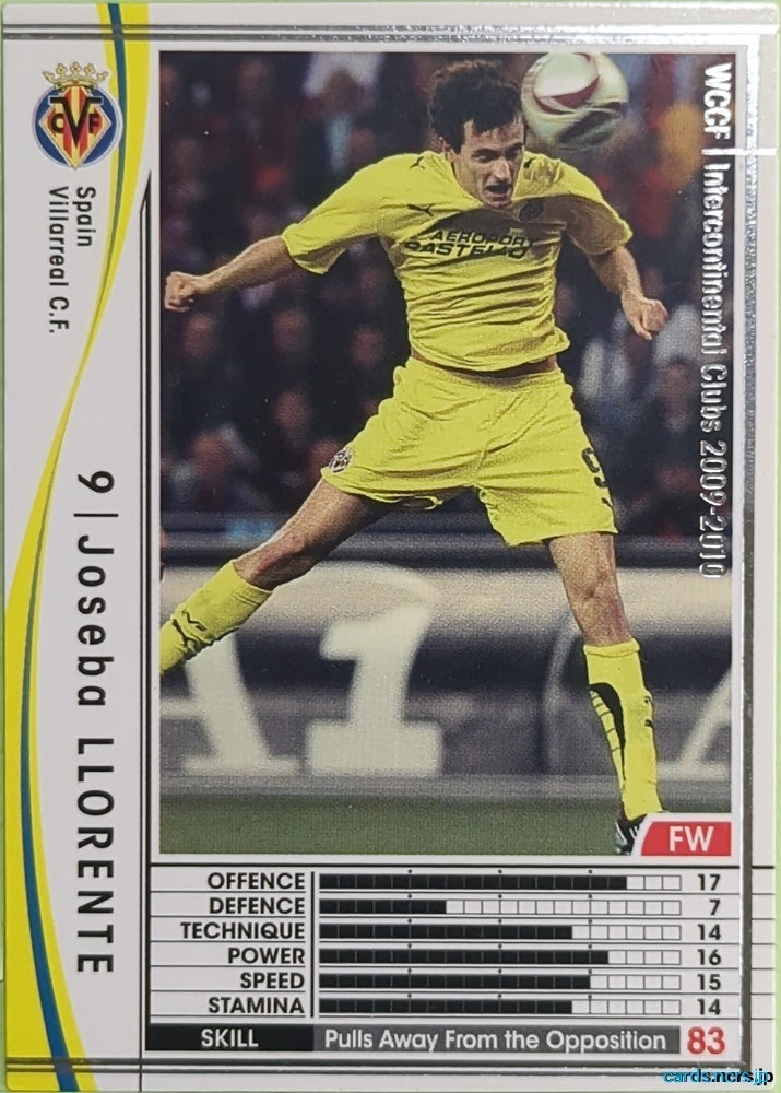 Panini WCCF Football WCCF/2009-2010-382/384 N Joseba Llorente Trading Card EX