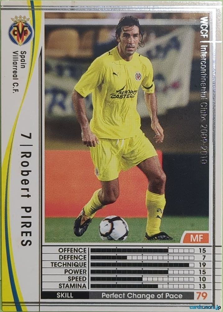 Panini WCCF Football WCCF/2009-2010-379/384 N Robert Pires Trading Card EX