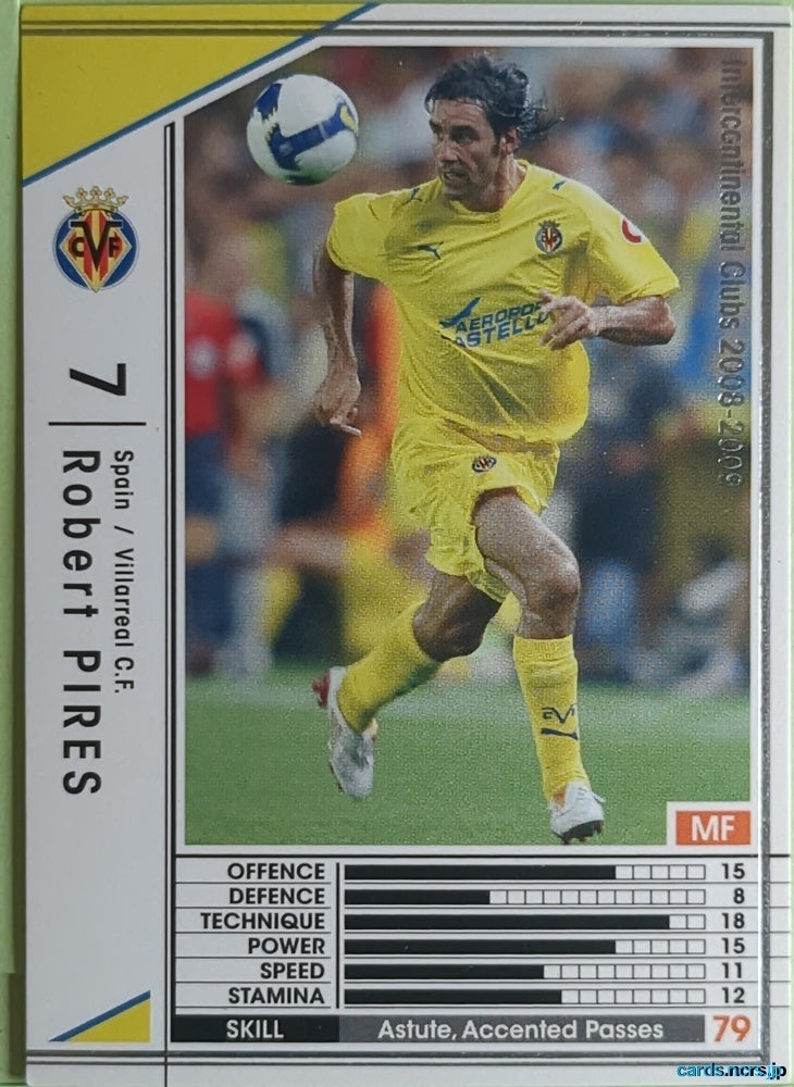 Panini WCCF Football WCCF/2008-2009-EXTRA-PIRES N Robert Pires Trading Card EX