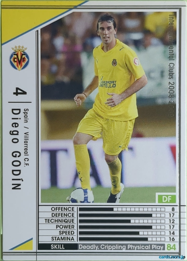 Panini WCCF Football WCCF/2008-2009-340/352 N Diego GODIN Trading Card EX