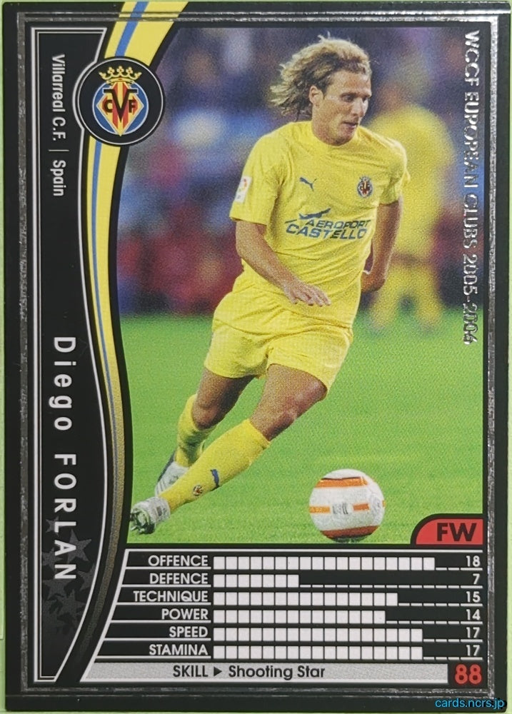 Panini WCCF Football WCCF/2005-2006-333/336 N Diego Forlan Trading Card EX