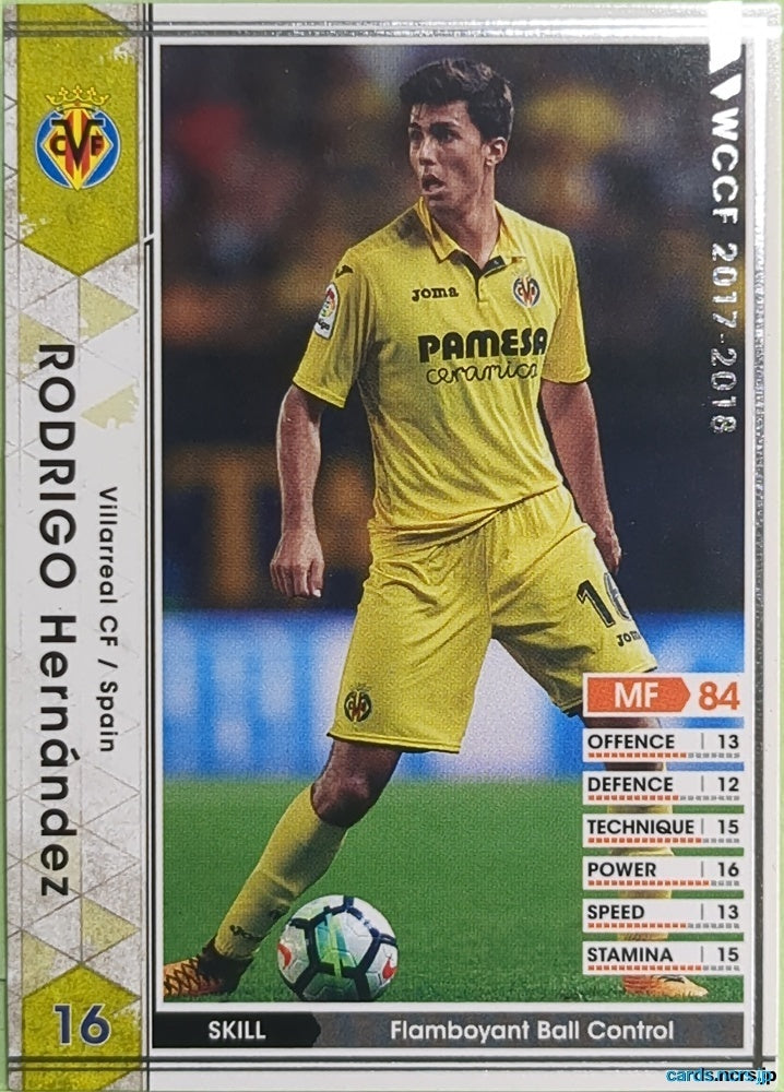 Panini WCCF Football WCCF/2017-2018-266/272 N Rodrigo Hernández Trading Card EX
