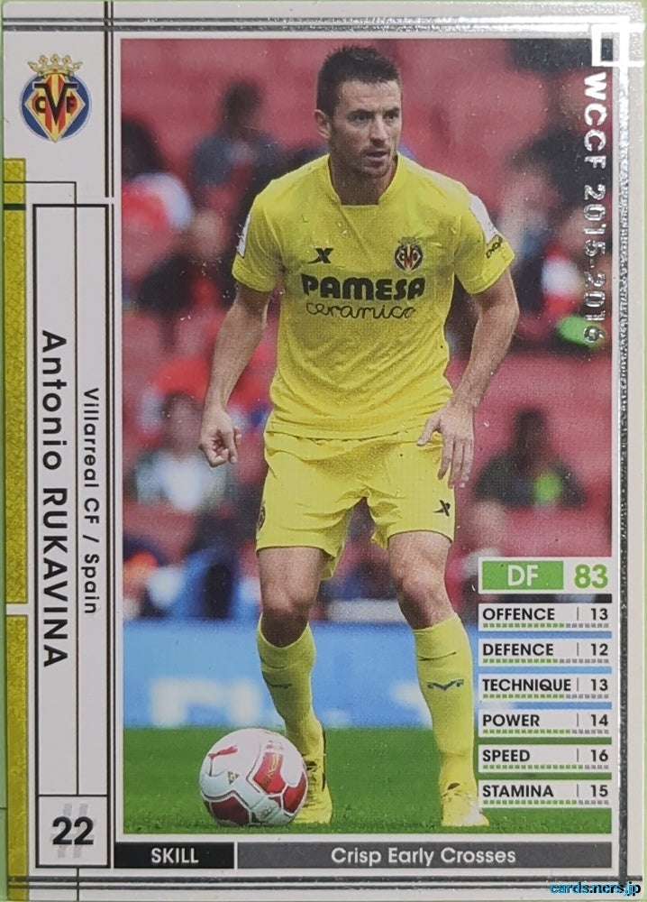 Panini WCCF Football WCCF/2015-2016-295/347 N Antonio Rukavina Trading Card EX